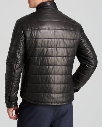 Vince Lightweight Quilted Leather Puffer