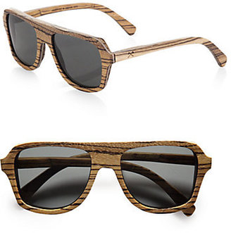 Ashland Wood Aviator Sunglasses