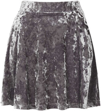 Topshop Petite Crushed Velvet Skirt