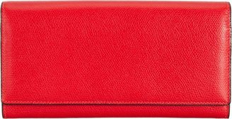Valextra Flap-Front Wallet-Red