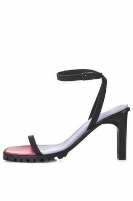 Topshop Womens **Colour-Block Strappy Sandals by Marques'Almeida X Pink