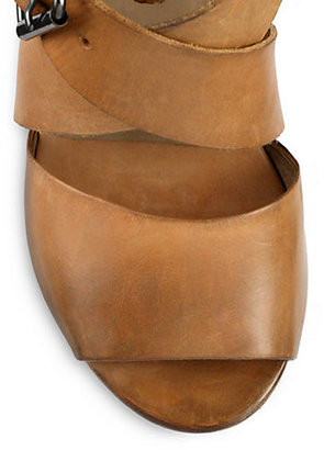 Marsèll Leather Wooden-Heel Sandals