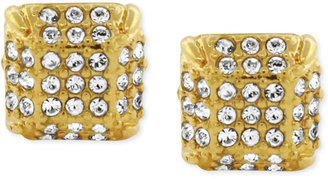 Vince Camuto Gold-Tone Glass Stone Two-Part Stud Earrings
