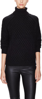 Vince Wool Cable Knit Turtleneck