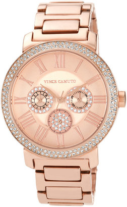 Vince Camuto Watch, Women's Rose Gold-Tone Stainless Steel Bracelet 42mm VC-5000RGRG
