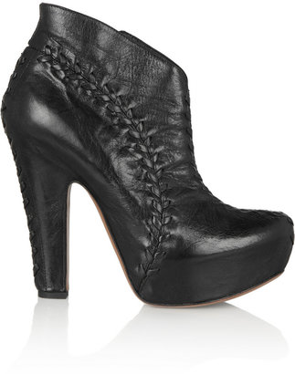 Alaia Veau leather ankle boots