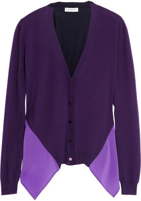 Vionnet Color-block wool and silk-blend cardigan