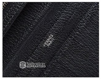 Hermes Pre-Owned Black Chevre Myzore Bearn Wallet