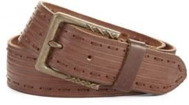 John Varvatos U.S.A. Leather Stitched Belt
