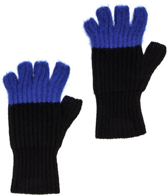 Autumn Cashmere Angora Tipped Fingerless Gloves