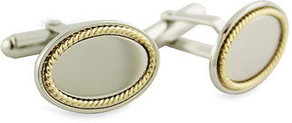 David Donahue Gold & Sterling Silver Cuff Links