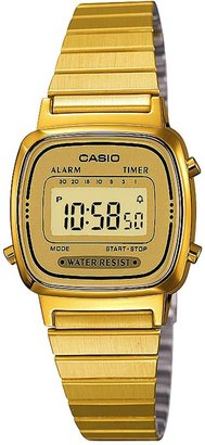 Casio Retro Gold Face Digital Bracelet Ladies Watch