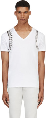 Alexander McQueen White Spine Harness T-Shirt