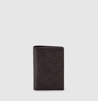 Gucci Dark Brown Guccissima Leather Passport Case