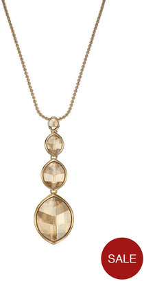 Aurora Made With Swarovski Elements Golden Shadow Crystal Gold Plated Multi Drop Pendant
