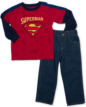 Nannette Little Boys' 2-Piece Superman Pullover & Jeans