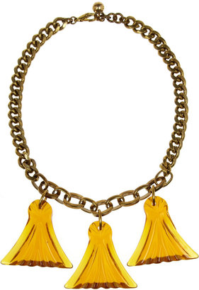 Lulu Frost Gold-tone resin necklace
