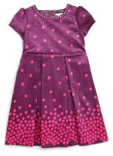 Hartstrings Toddler's & Little Girl's Polka Dot Corduroy Dress