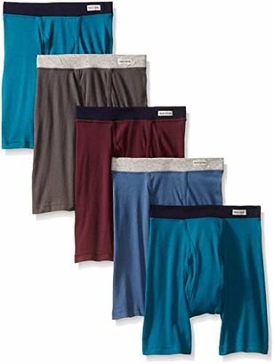 Fruit of the Loom Men's Covered Waistband Boxer Brief, Assorted, Medium(Pack of 5)