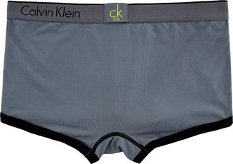 Calvin Klein Underwear Grey & Black Microfiber Low-Rise Briefs