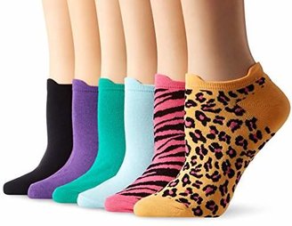 Hue Women's Cotton Liner No-Show Sock 6-Pack