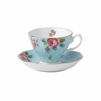 Royal Albert Polka blue teacup and saucer boxed