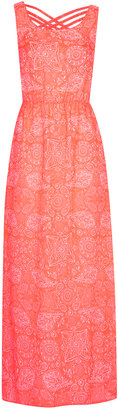George Fluorescent Chiffon Printed Maxi Dress