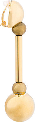 Lanvin Gold Pillar Plly Clip-On Earrings