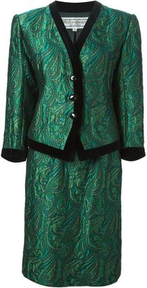 Yves Saint Laurent 2263 Yves Saint Laurent Vintage jacquard skirt suit