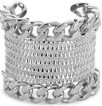 Givenchy Palladium Metal Chain Cuff Bracelet - for Women