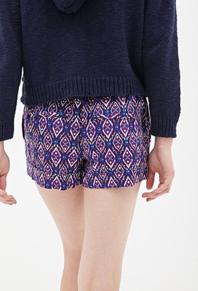 Forever 21 abstract ikat woven shorts