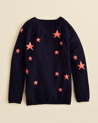 Aqua Girls' Cashmere Thrown Stars Sweater - Sizes S-XL
