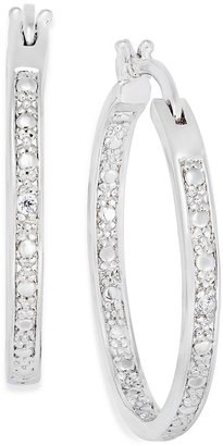 Townsend Victoria Sterling Silver Earrings, Diamond Accent In-and-Out Hoop Earrings