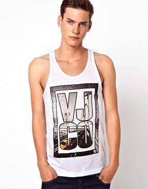 Voi Jeans Tank Letters - White