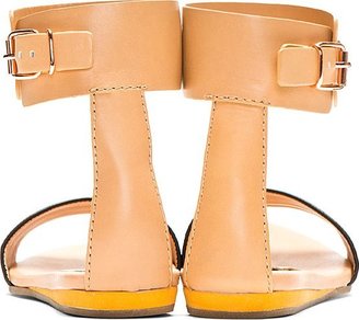 Veronique Branquinho Nude Leather Flat Sandals