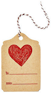 S.t.a.m.p.s. S/12 Letterpress Gift Tags, Carved Heart