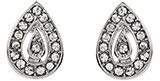 Accessorize Pave Pear Stud Earrings