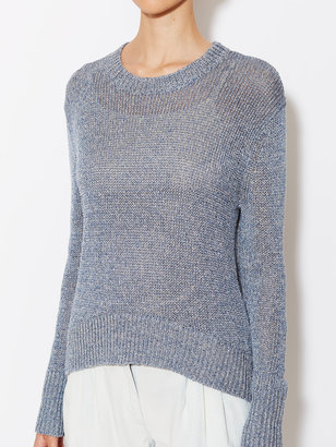 Rachel Zoe Linen Crewneck Sweater