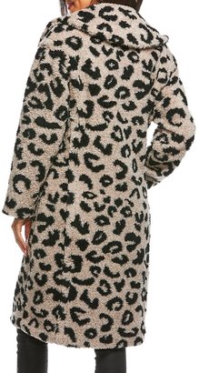 Fabulous Furs Now-Trending Leopard Spotted Sherpa Coat
