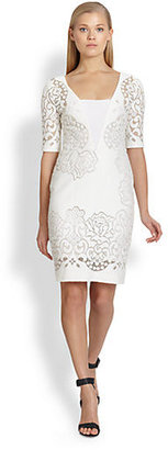 A.L.C. Lismore Lace-Patterned Knit Dress