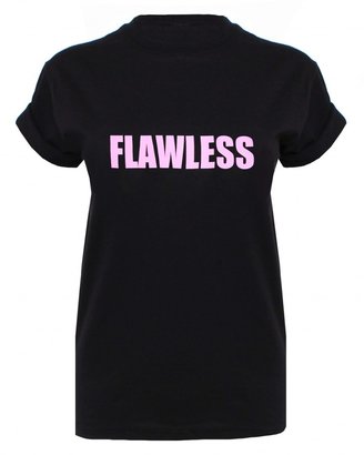 Love Black With Pink Font 'Flawless' Boyfriend T-Shirt