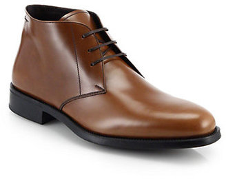 Ferragamo Pioneer Leather Chukka Boots