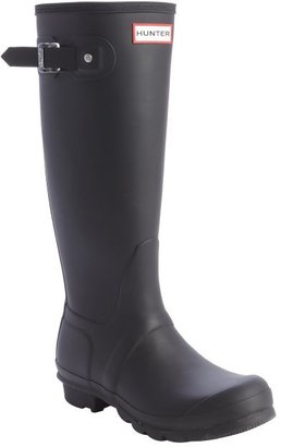 Hunter black rubber bucklestrap rain boots