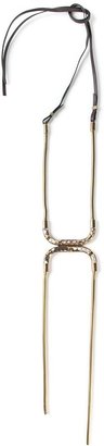 Lanvin curved hanging tie necklace