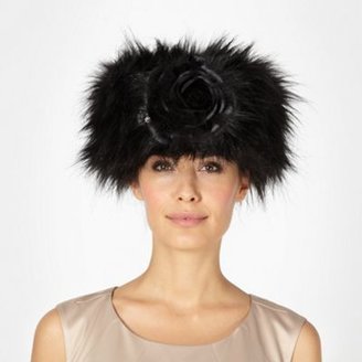 Stephen Jones Top Hat by Designer black wool blend cossack hat