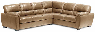 Asstd National Brand Asstd National Brand Leather Possibilities Pad-Arm 2-pc. Left-Arm Corner Sofa Sectional