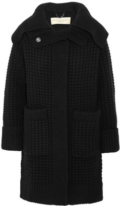 Burberry Waffle-knit wool and cashmere-blend cardi-coat