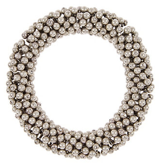 Marks and Spencer M&s Collection Pearl Effect & Diamanté Bobble Wheel Stretch Bracelet