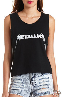 Charlotte Russe Metallica Graphic Muscle Tee
