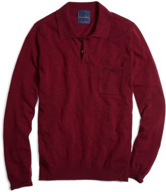 Brooks Brothers Pink Cashmere Knit Polo